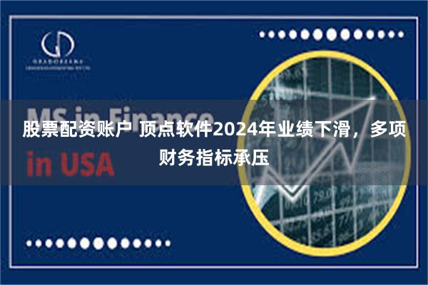 股票配资账户 顶点软件2024年业绩下滑，多项财务指标承压