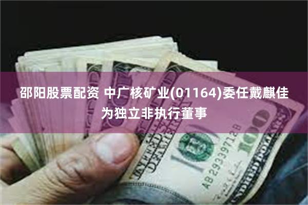 邵阳股票配资 中广核矿业(01164)委任戴麒佳为独立非执行董事